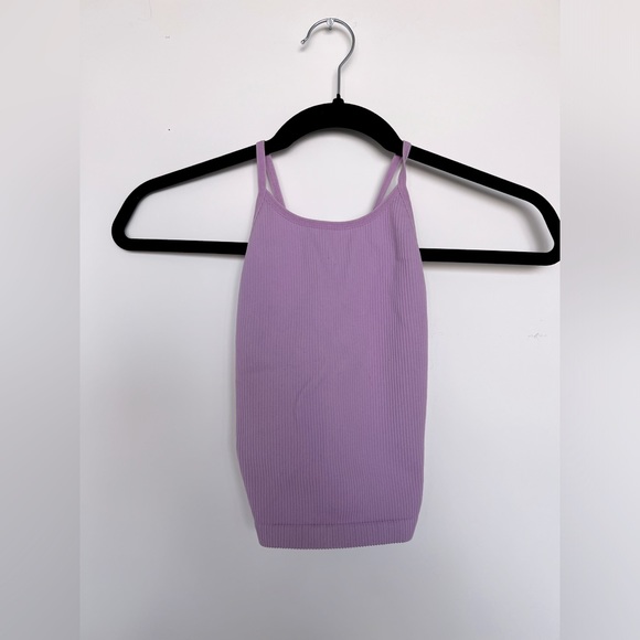 Aritzia ribbed purple tank top - Picture 2 of 3
